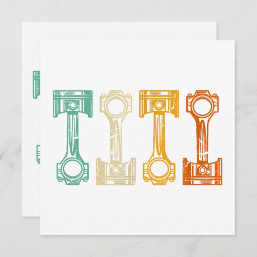 Automatischer Vintager Tuner Einladung (Vorne/Hinten)