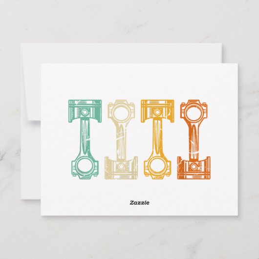 Automatischer Vintager Tuner Feiertagskarte (Rückseite)