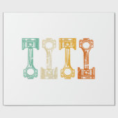 Automatischer Vintager Tuner Geschenkpapier (Flach)