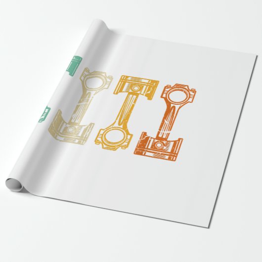 Automatischer Vintager Tuner Geschenkpapier (Ungerollt)