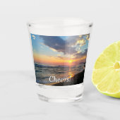 Automatisches Foto und Personalisierter Text Schnapsglas (Vorderseite)