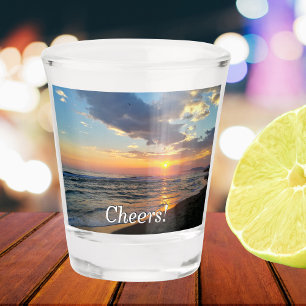 Automatisches Foto und Personalisierter Text Schnapsglas