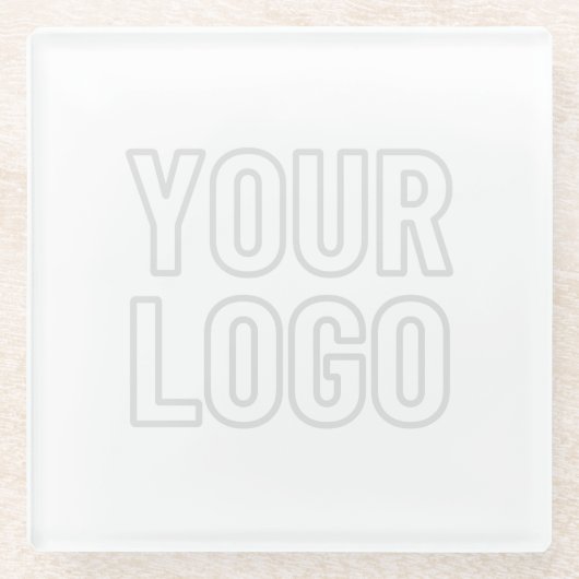 Automatisches Lighten des Logos für Hintergrund Glasuntersetzer (Vorderseite)