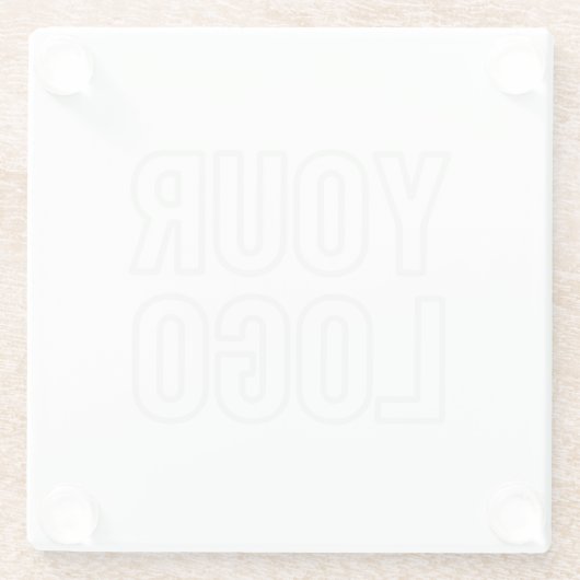 Automatisches Lighten des Logos für Hintergrund Glasuntersetzer (Rückseite)