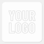 Automatisches Lighten des Logos für Hintergrund Quadratischer Aufkleber (Vorderseite)