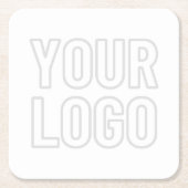 Automatisches Lighten des Logos für Hintergrund Rechteckiger Pappuntersetzer (Vorderseite)