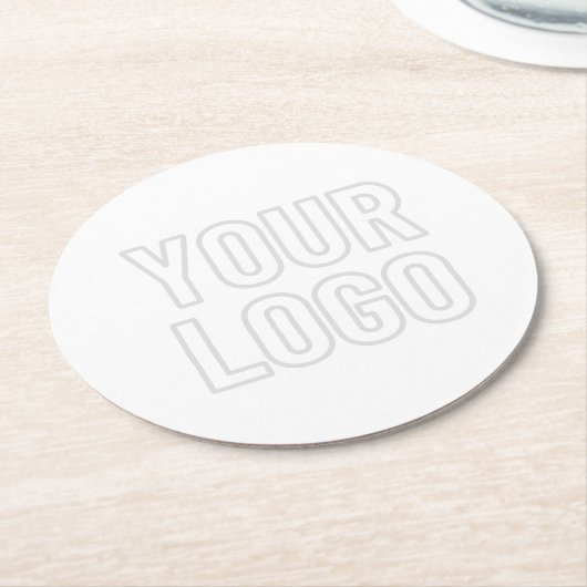 Automatisches Lighten des Logos für Hintergrund Runder Pappuntersetzer (Angewinkelt)