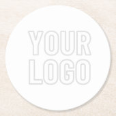 Automatisches Lighten des Logos für Hintergrund Runder Pappuntersetzer (Vorderseite)