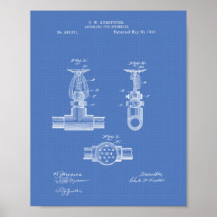 Automatisches Patent des Feuer-Sprenger-1893 - Poster