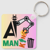 Automatisierung künstlicher Intelligenz Schlüsselanhänger (Rückseite)