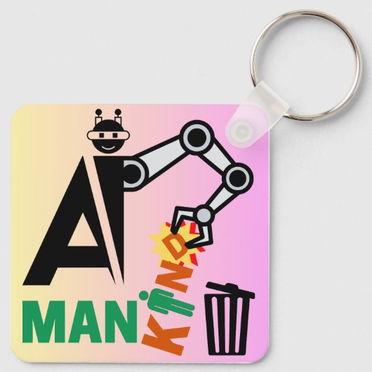 Automatisierung künstlicher Intelligenz Schlüsselanhänger (Rückseite)