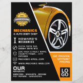 Automatrad-, Auto- und Reparaturwerbewerbung Flyer (Vorne)