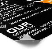Automatrad-, Auto- und Reparaturwerbewerbung Poster (Ecke)