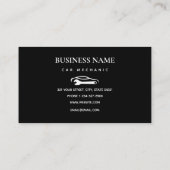 Automechanik Auto Reparaturwerkstatt Maschinengest Visitenkarte (Rückseite)