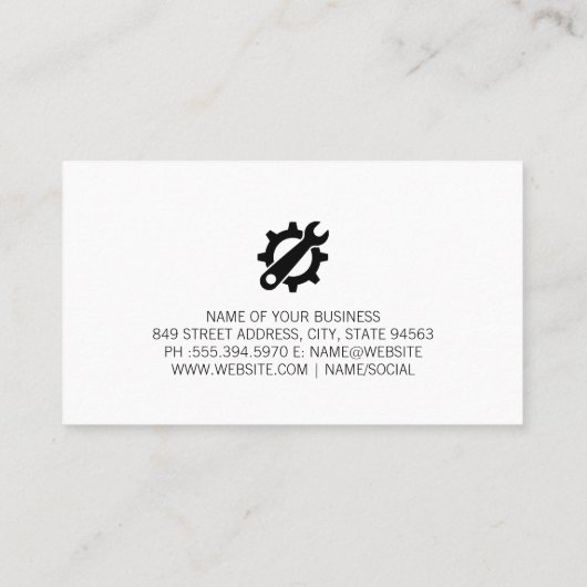 Automechanik | AUTO Visitenkarte (Rückseite)