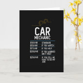 Automechanik Werkstatt lustiges Geschenk Geschenk  Karte (Gelbe Blume)