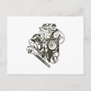 AUTOMECHANIKER ELEMENT POSTKARTE