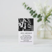 Automechaniker-Reparaturautomobil Visitenkarte (Stehend Vorderseite)