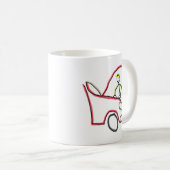 Automechaniker Stickman Kaffeetasse (VorderseiteRechts)