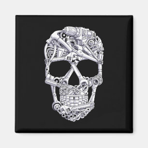 Automechaniker-Werkzeuge Totenkopf Garage Hallowee Magnet