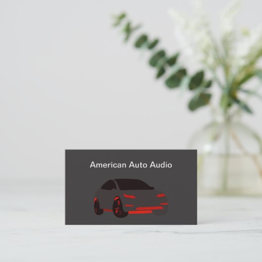 Automobil-Audio-Business-Karte Visitenkarte (Stehend Vorderseite)