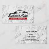 Automobil-Auto Detailing Reparatur Moderner Marmor Visitenkarte (Vorne/Hinten)