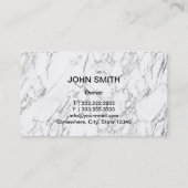 Automobil-Auto Detailing Reparatur Moderner Marmor Visitenkarte (Rückseite)