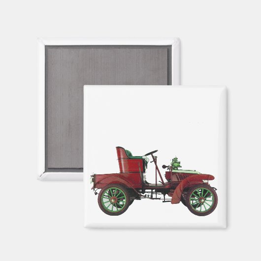 AUTOMOBIL, AUTO, Weißrot Magnet (Vorderseite/Rückseite)