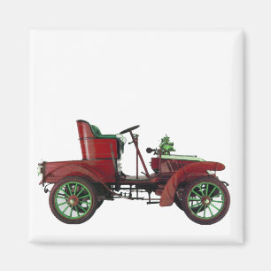 AUTOMOBIL, AUTO, Weißrot Magnet