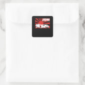 Automobil-Automobil aus Japan Quadratischer Aufkleber (Tasche)