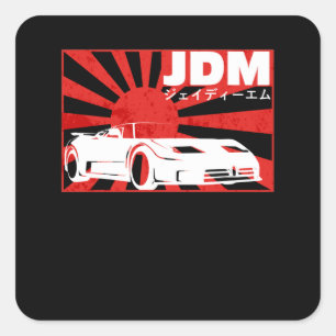 Automobil-Automobil aus Japan Quadratischer Aufkleber