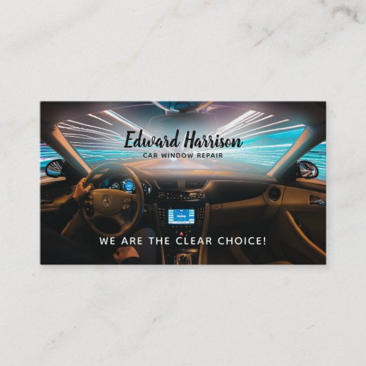 Automobil-Fensterreparatur-Slogans Visitenkarte (Vorderseite)