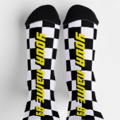 Automobil-Schachbrettfahrer-Rennflagge - Auto Socken (Oben)