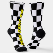 Automobil-Schachbrettfahrer-Rennflagge - Auto Socken (Gewinkelt)