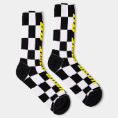 Automobil-Schachbrettfahrer-Rennflagge - Auto Socken (Rechts)
