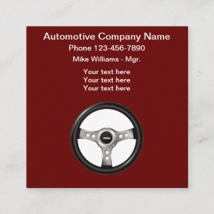 Automobil-Service Lenkrad-Design Quadratische Visitenkarte
