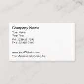 Automobil-Visitenkarte Visitenkarte (Rückseite)