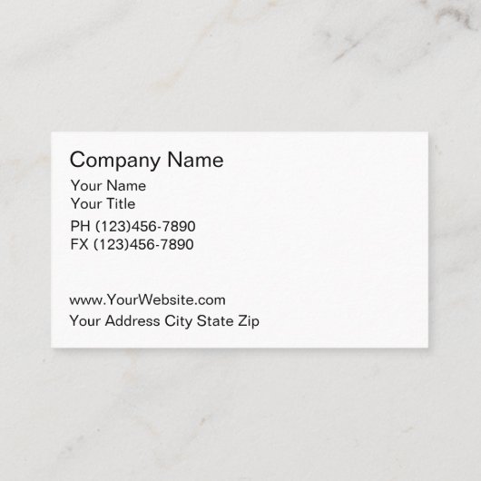 Automobil-Visitenkarte Visitenkarte (Rückseite)