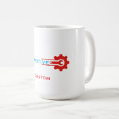 Automobil-Zahnrad-Logo Kaffeetasse (VorderseiteRechts)