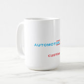 Automobil-Zahnrad-Logo Kaffeetasse (Vorderseite Links)