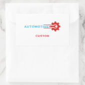 Automobil-Zahnrad-Logo Rechteckiger Aufkleber (Tasche)