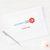 Automobil-Zahnrad-Logo Rechteckiger Aufkleber (Umschlag)