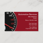Automobilart-Geschwindigkeitsmesser-Thema Visitenkarte (Vorderseite)