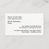 Automobilaudioservice Visitenkarte (Rückseite)