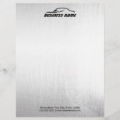 AutomobilAuto-Auto-beruflicher Metallhintergrund Briefkopf (Vorderseite)