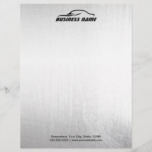 AutomobilAuto-Auto-beruflicher Metallhintergrund Briefkopf (Vorderseite)