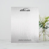 AutomobilAuto-Auto-beruflicher Metallhintergrund Briefkopf (Stehend Vorderseite)