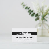 AutomobilAuto-Reparatur-Schwarz-gestreiftes Visitenkarte (Stehend Vorderseite)