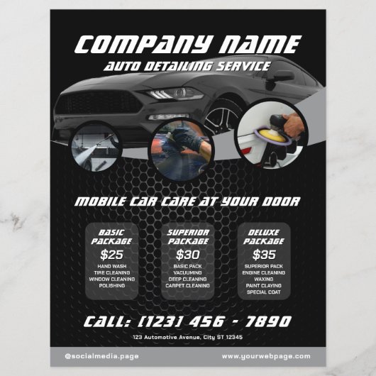 Automobildetailing-Flyer Flyer (Vorne)