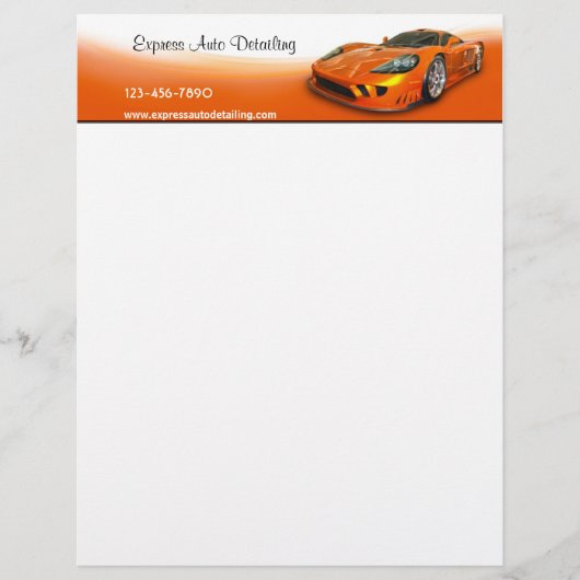Automobildetailist Briefbogen (Vorderseite)